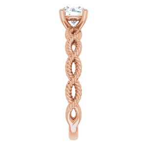 18K Rose 5.5 mm Round Solitaire Engagement Ring Mounting