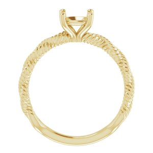 14K Yellow 6.5 mm Round Solitaire Engagement Ring Mounting