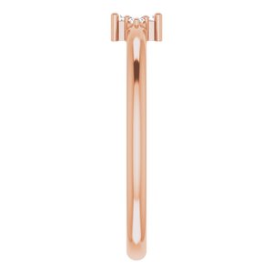 14K Rose 1/10 CTW Diamond Stackable Ring