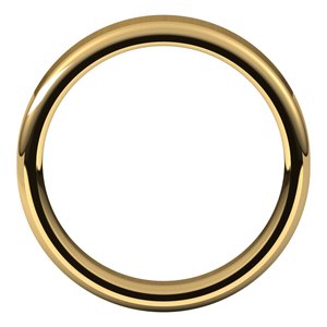 14K Yellow 5 mm Flat Comfort Fit Round Edge Band Size 10.5