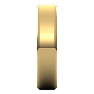 14K Yellow 5 mm Flat Comfort Fit Round Edge Band Size 10.5
