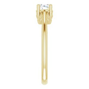 14K Yellow 5.2 mm Round Solitaire Engagement Ring Mounting