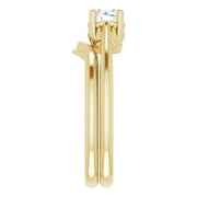 14K Yellow 5.2 mm Round Solitaire Engagement Ring Mounting