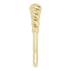 14K Yellow Rope Dome Ring