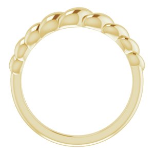 14K Yellow Rope Dome Ring