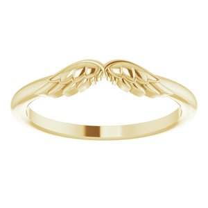 R50001 / Ring / 14K Yellow / Polished / Stackable Angel Wings Ring