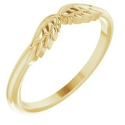 R50001 / Ring / 14K Yellow / Polished / Stackable Angel Wings Ring