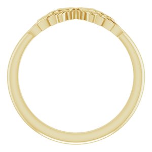 R50001 / Ring / 14K Yellow / Polished / Stackable Angel Wings Ring