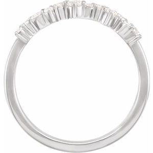 14K White 1/4 CTW Lab-Grown Diamond Scattered Stackable Ring