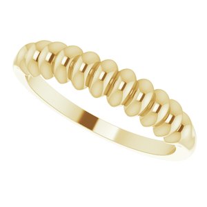 14K Yellow Stackable Puffy Ring