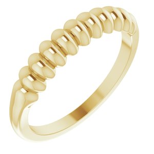 14K Yellow Stackable Puffy Ring