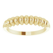 14K Yellow Stackable Puffy Ring