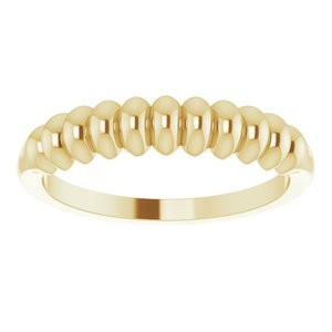 14K Yellow Stackable Puffy Ring
