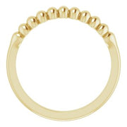 14K Yellow Stackable Puffy Ring