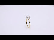 14K Yellow/White 6.5 mm Round Solitaire Engagement Ring Mounting